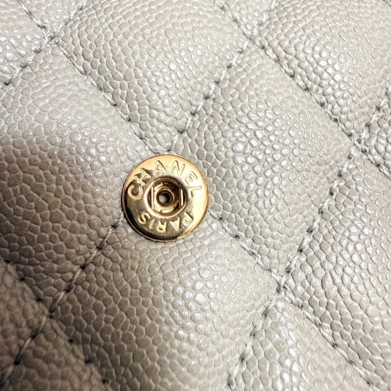 Chanel 大象灰 三折短夾-14