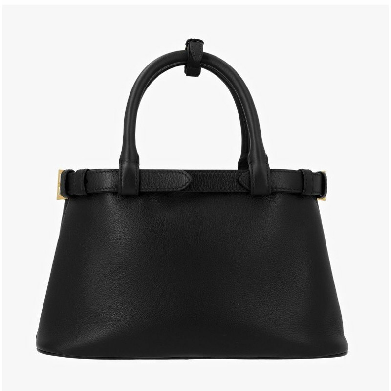 PRADA 軟粒面雙皮帶扣小號手提包 1BA418 2CYS F0002-4