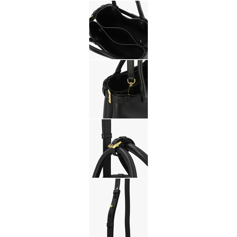 PRADA 軟粒面雙皮帶扣小號手提包 1BA418 2CYS F0002-7