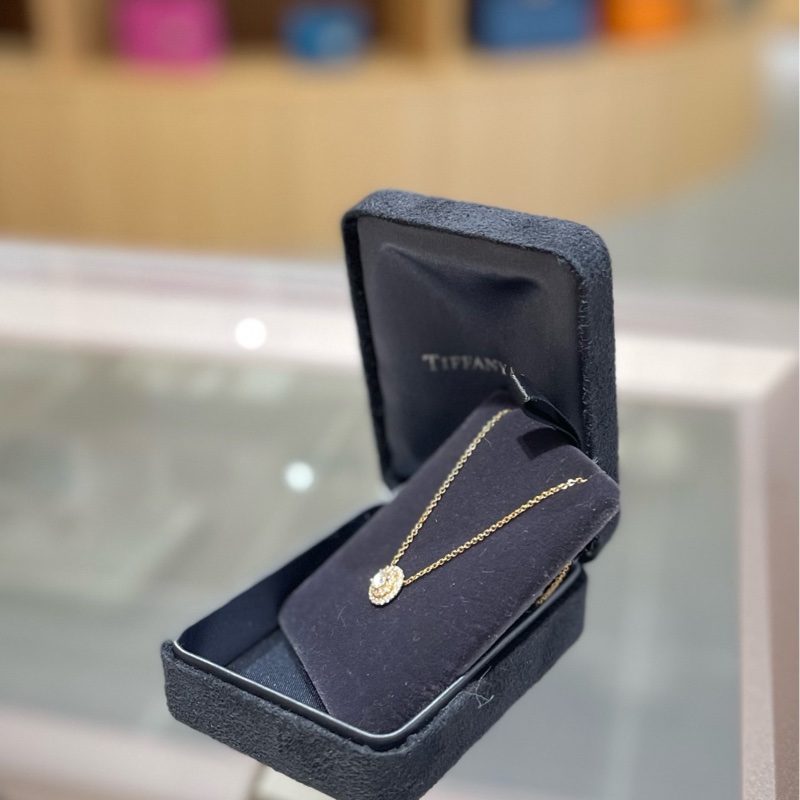 Tiffany蒂芙尼 Soleste系列18k金围镶钻 双圈太阳花项链-2