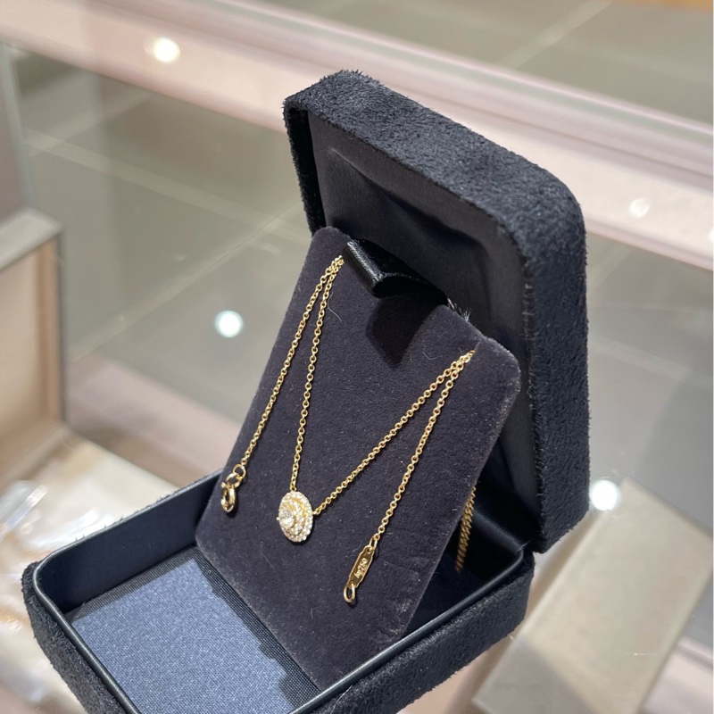 Tiffany蒂芙尼 Soleste系列18k金围镶钻 双圈太阳花项链-3