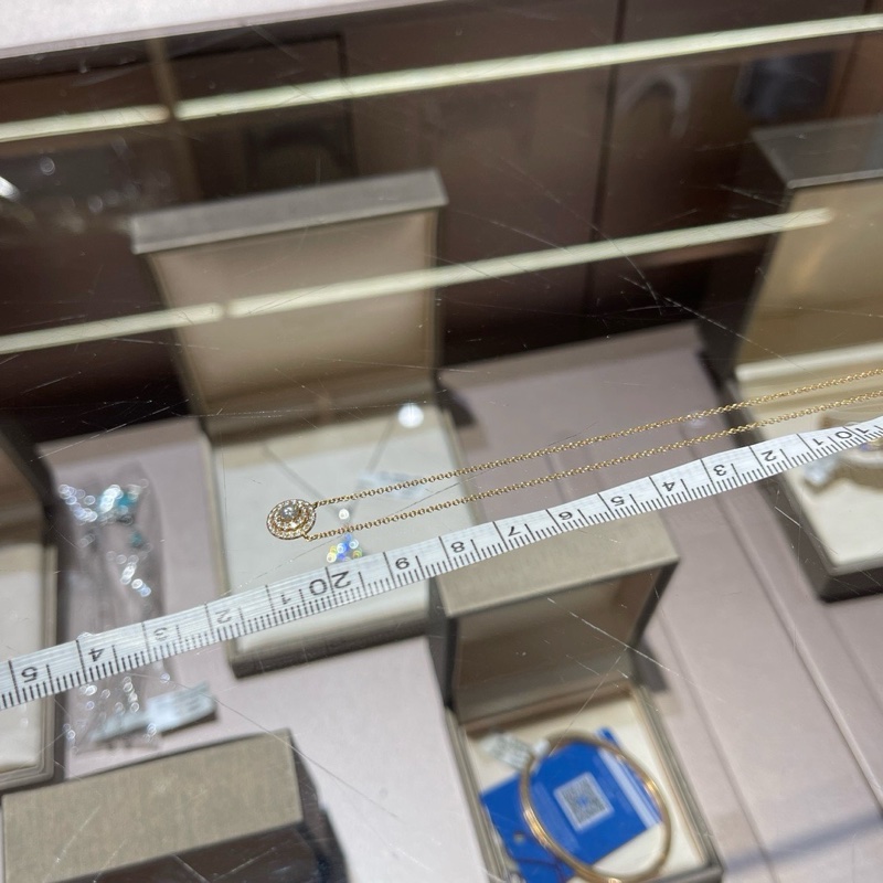 Tiffany蒂芙尼 Soleste系列18k金围镶钻 双圈太阳花项链-7