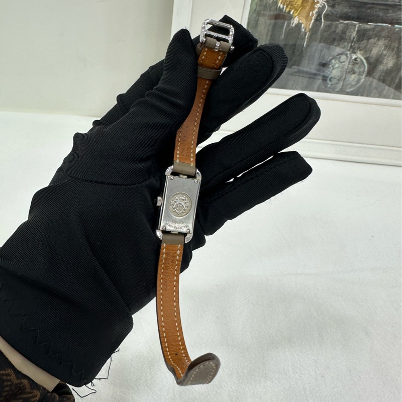 Hermes 愛馬仕女士腕錶女士手錶 Nantucket 腕錶大象灰錶帶-5