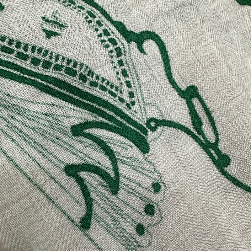 Hermes 愛馬仕 140羊絨圍巾 披肩Springs Bandana-2