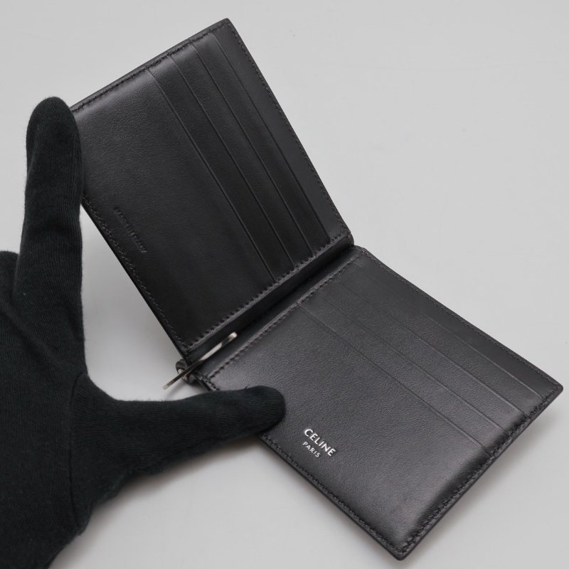 CELINE Triomphe凱旋帆布雙折皮夾-2