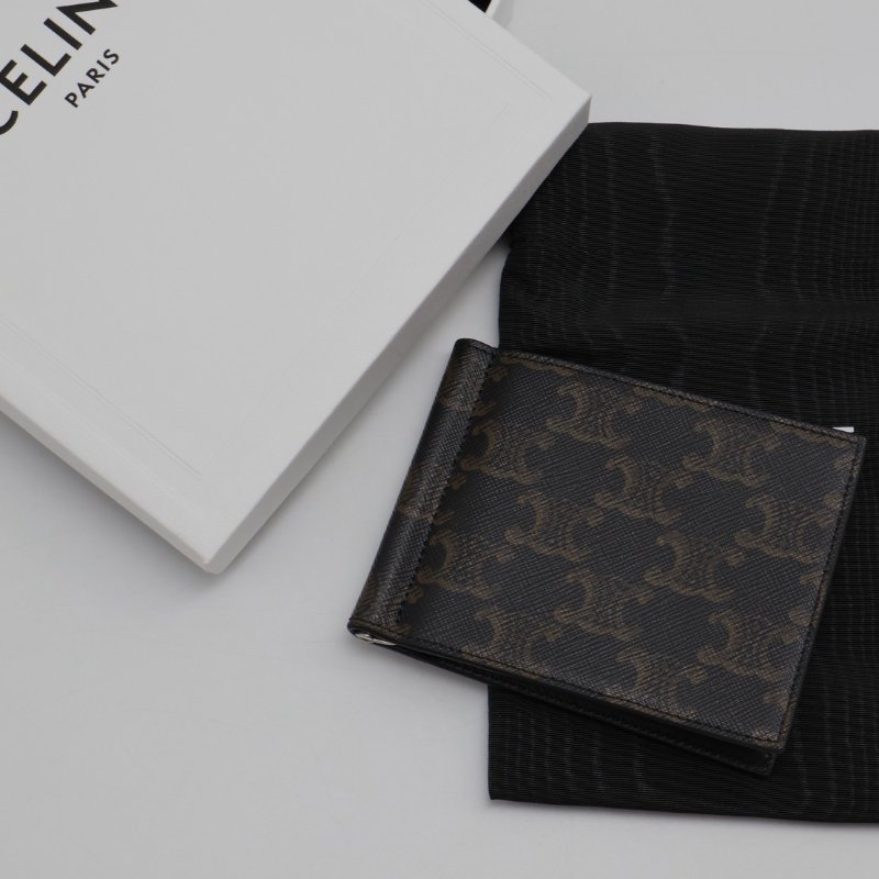 CELINE Triomphe凱旋帆布雙折皮夾-6