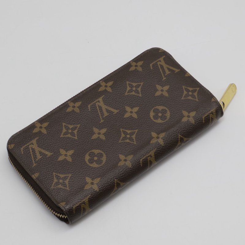 LOUIS VUITTON 經典老花拉鍊長夾 - 棕-1