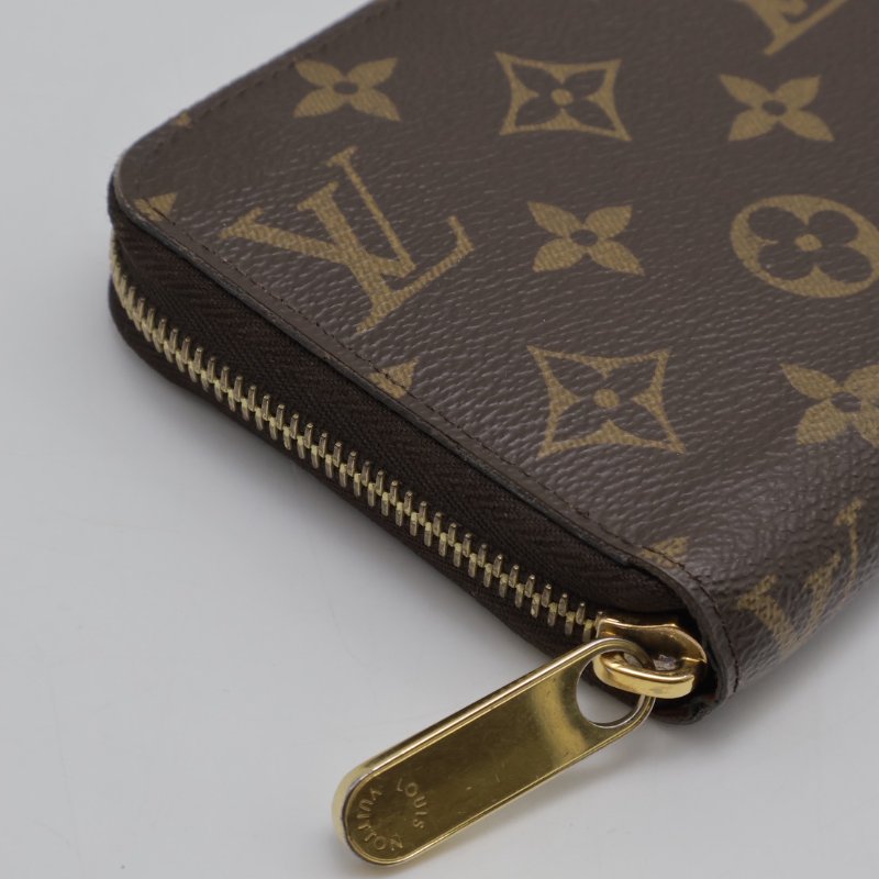 LOUIS VUITTON 經典老花拉鍊長夾 - 棕-3