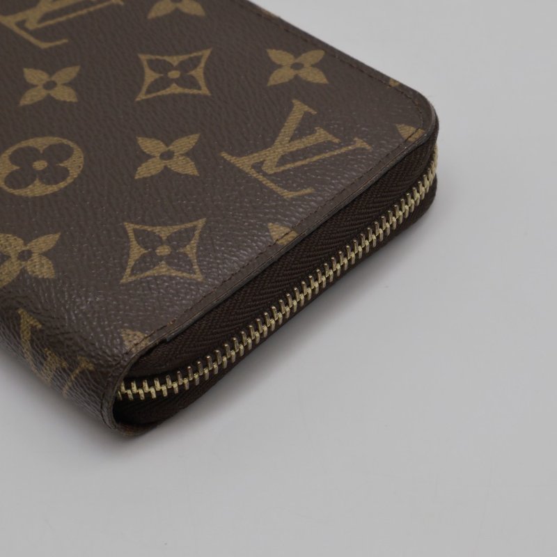 LOUIS VUITTON 經典老花拉鍊長夾 - 棕-4