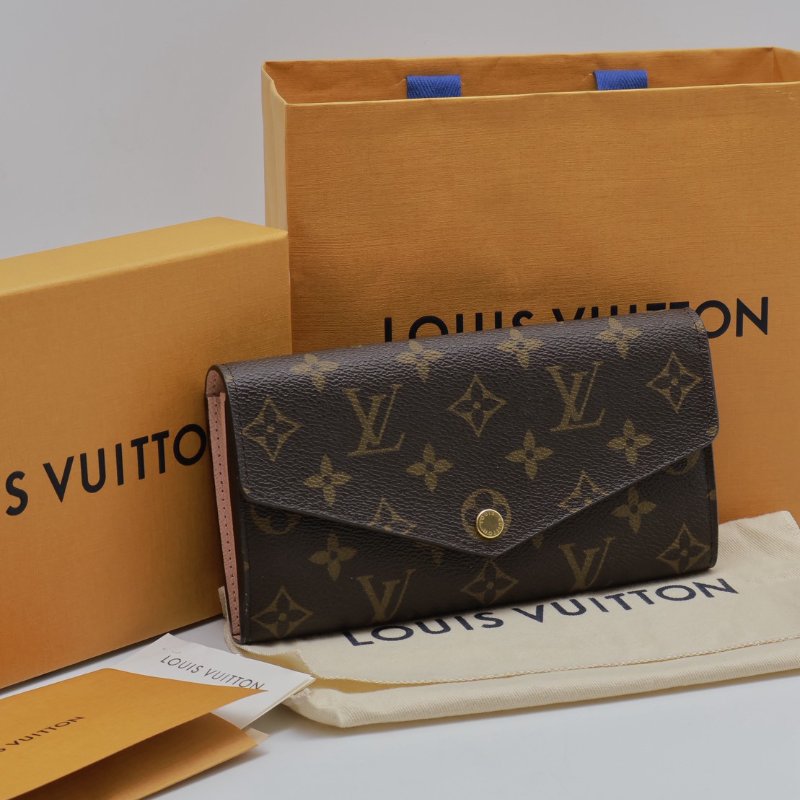 LOUIS VUITTON Sarah翻蓋長夾 - 芭蕾粉-6