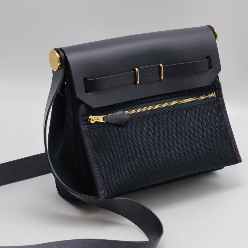 HERMES Herbag zip 20 - 深藍金 K-1