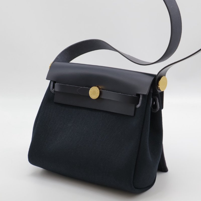 HERMES Herbag zip 20 - 深藍金 K-9