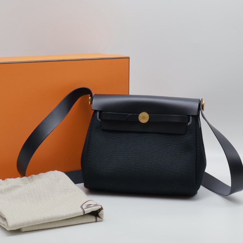 HERMES Herbag zip 20 - 深藍金 K-11
