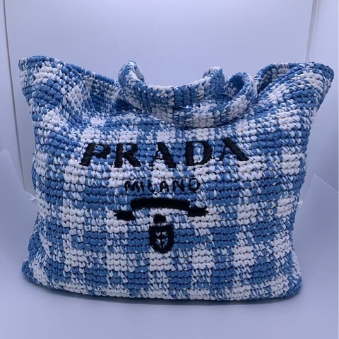 98新Prada 拉菲草托特包 單肩包 通勤包