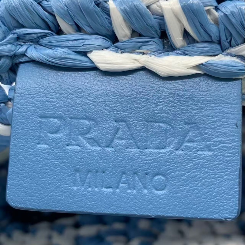 98新Prada 拉菲草托特包 單肩包 通勤包-5