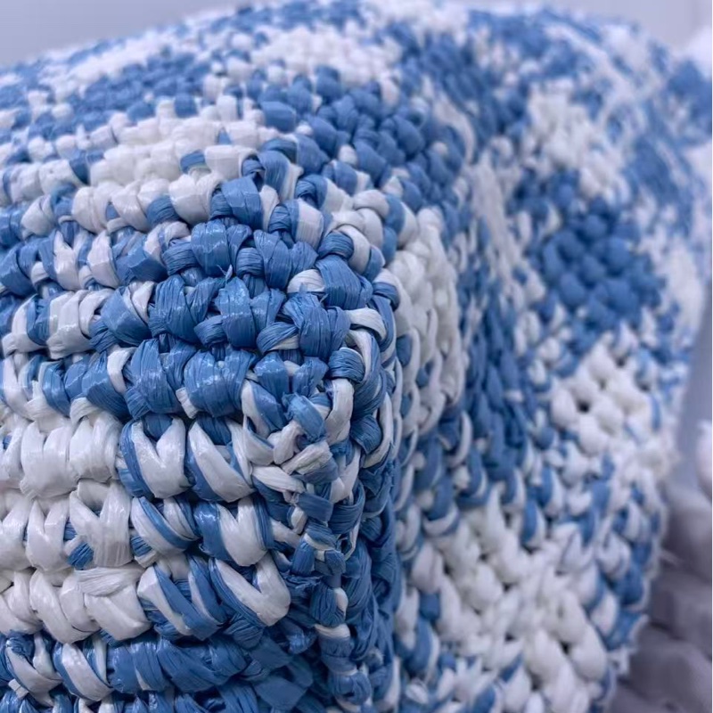 98新Prada 拉菲草托特包 單肩包 通勤包-11