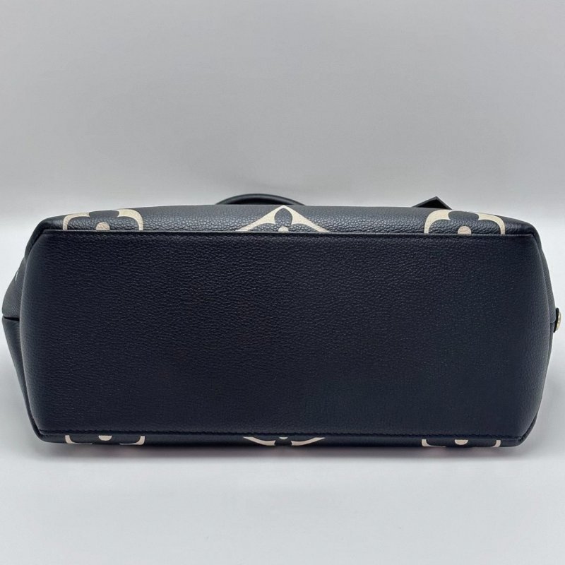 LV petitpalais黑白壓花全皮蒙田手提斜背包 29*20*13 98新配件塵袋購證鎖鑰匙-4