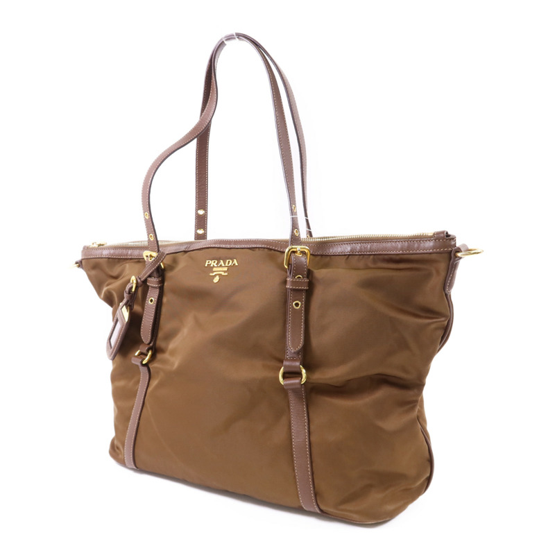 PRADA 尼龍Tote Bag金扣手挽袋-2