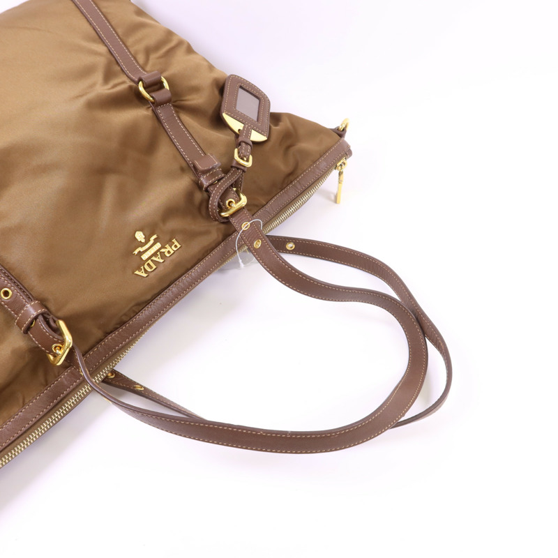 PRADA 尼龍Tote Bag金扣手挽袋-4
