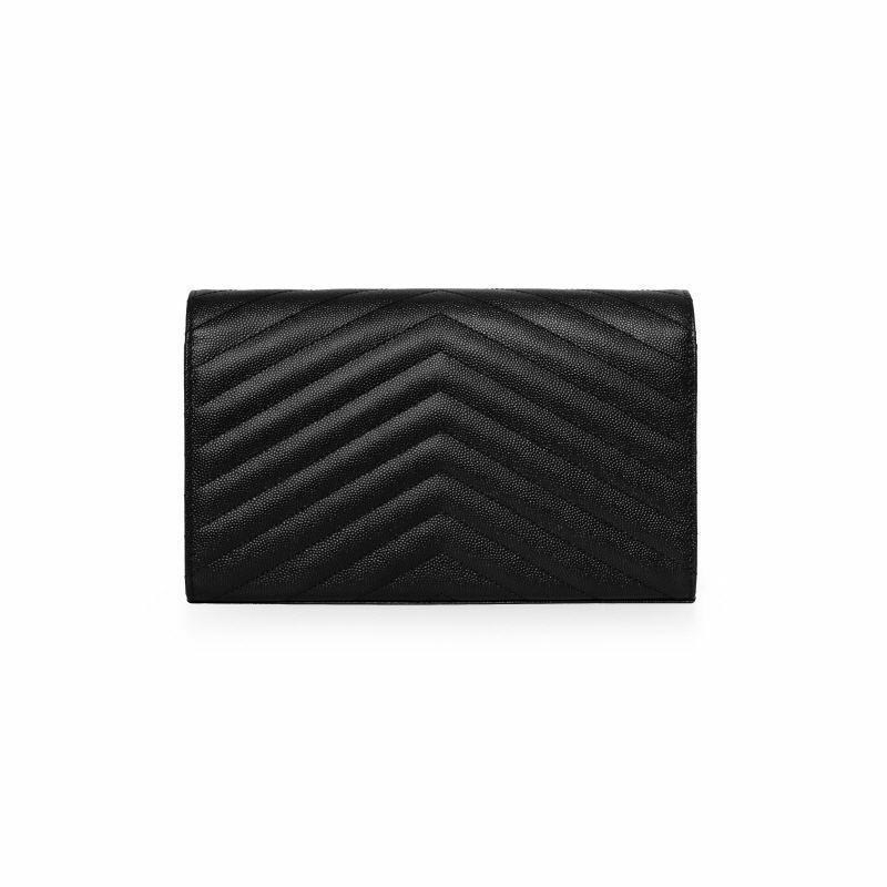 SAINT LAURENT Cassandra Monogram 馬特拉塞凸紋金色 WOC 鏈條斜背包 BOW01 1000-4