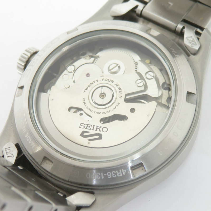 精工5號運動野戰風格中號SBSA197自動腕錶-4