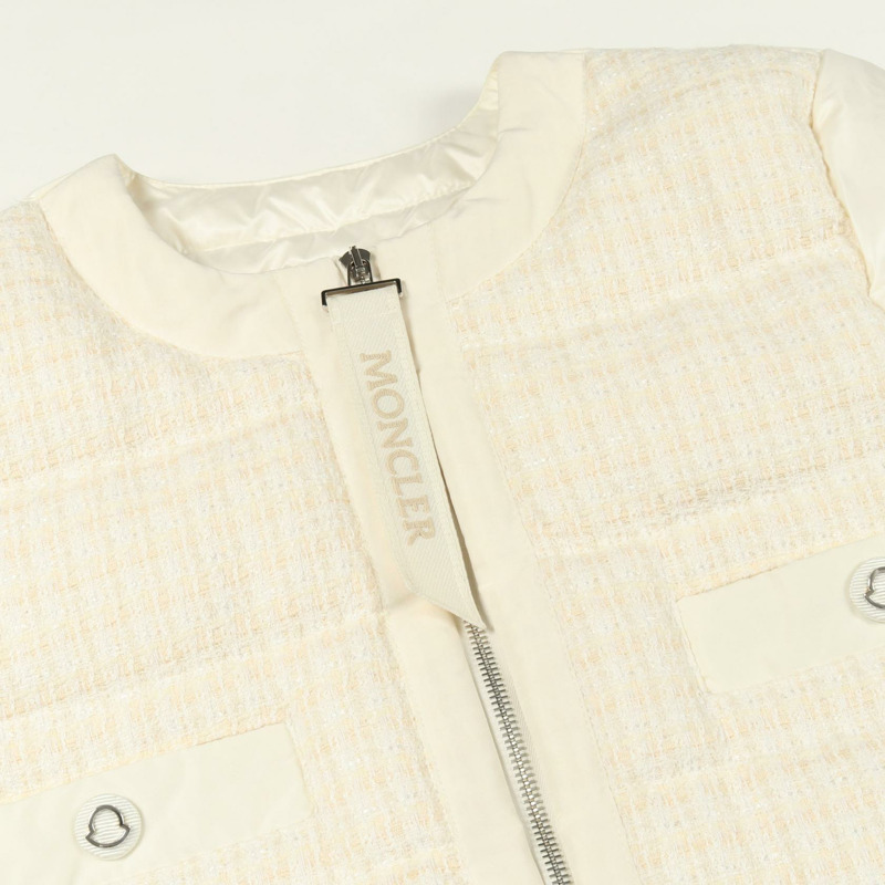 MONCLER MAIX 羽絨外套 尼龍棉/人造絲 白色 #0 二手 女款-6
