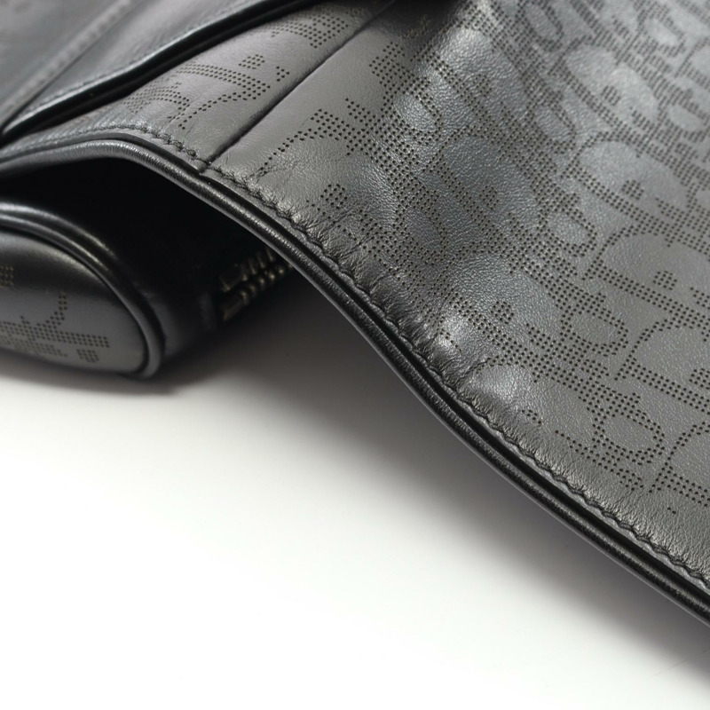 Christian Dior SADDLE Galaxy 腰臀包,黑色真皮,二手男士款-5