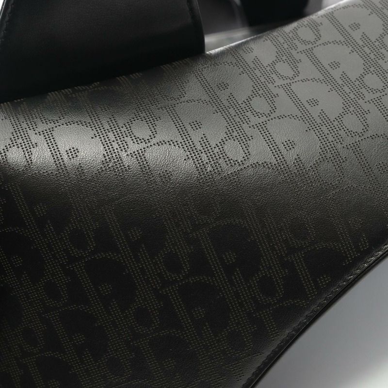 Christian Dior SADDLE Galaxy 腰臀包,黑色真皮,二手男士款-6