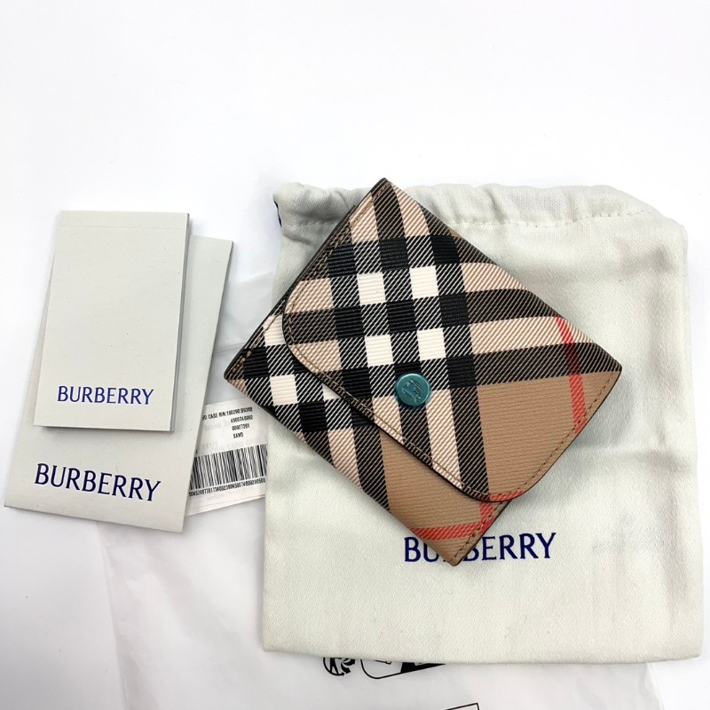 Burberry 經典格紋零錢包 coins bag 小皮夾-0
