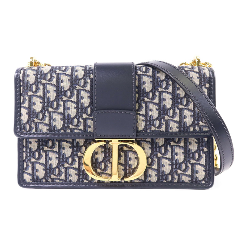Dior 帆布30 Montaigne Chain Bag金扣鏈帶肩背袋-0