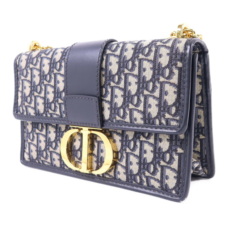 Dior 帆布30 Montaigne Chain Bag金扣鏈帶肩背袋-2