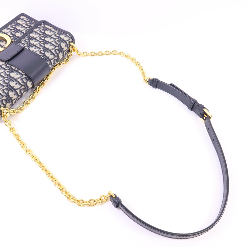 Dior 帆布30 Montaigne Chain Bag金扣鏈帶肩背袋-4