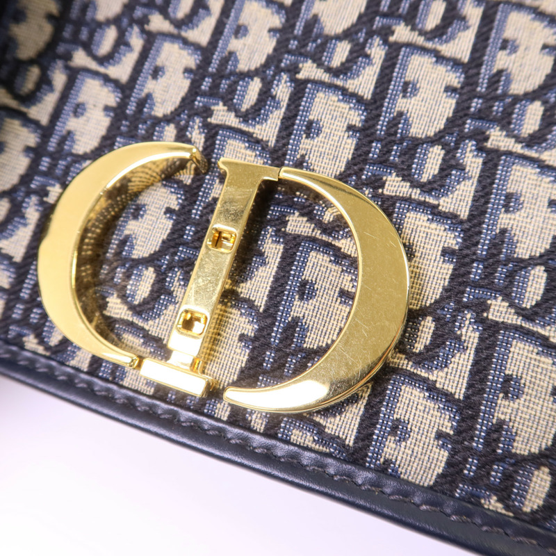 Dior 帆布30 Montaigne Chain Bag金扣鏈帶肩背袋-10