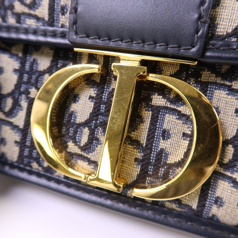 Dior 帆布30 Montaigne Chain Bag金扣鏈帶肩背袋-11