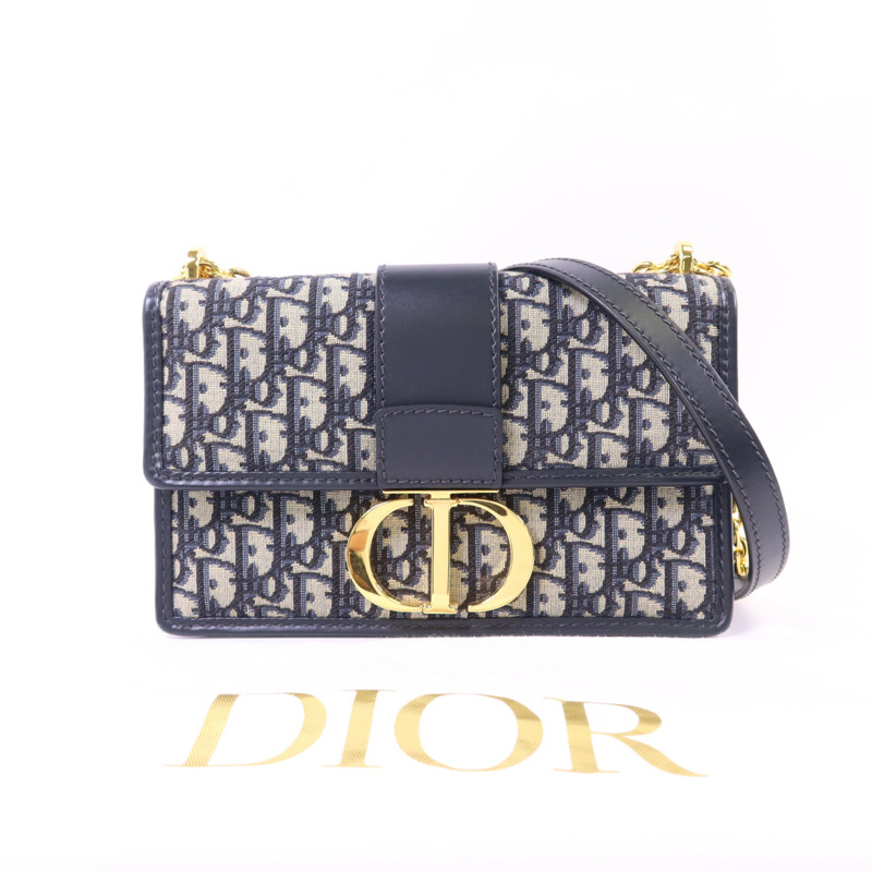 Dior 帆布30 Montaigne Chain Bag金扣鏈帶肩背袋-16