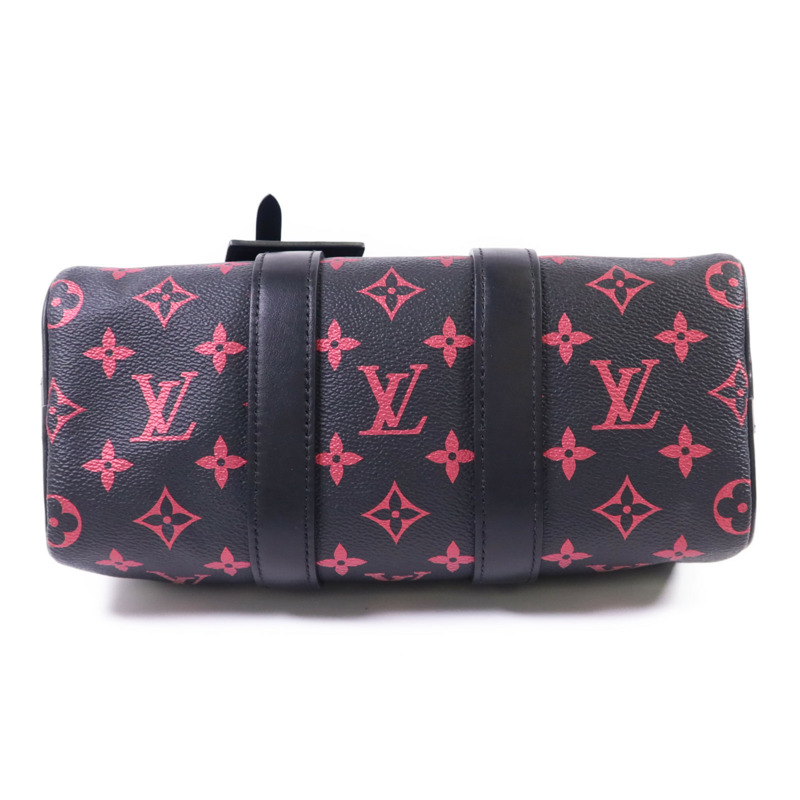 LOUIS VUITTON Monogram Glow Keepall Bandouliere 25銀扣手挽肩背兩用袋-3