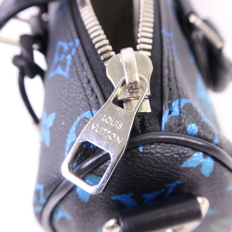 LOUIS VUITTON Monogram Glow Keepall Bandouliere 25銀扣手挽肩背兩用袋-9