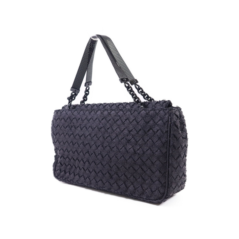 BOTTEGA VENETA 藤料Handbag黑扣手挽袋-2