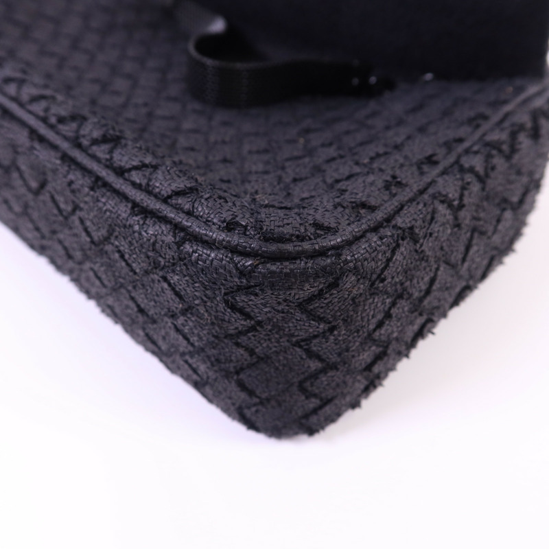 BOTTEGA VENETA 藤料Handbag黑扣手挽袋-10