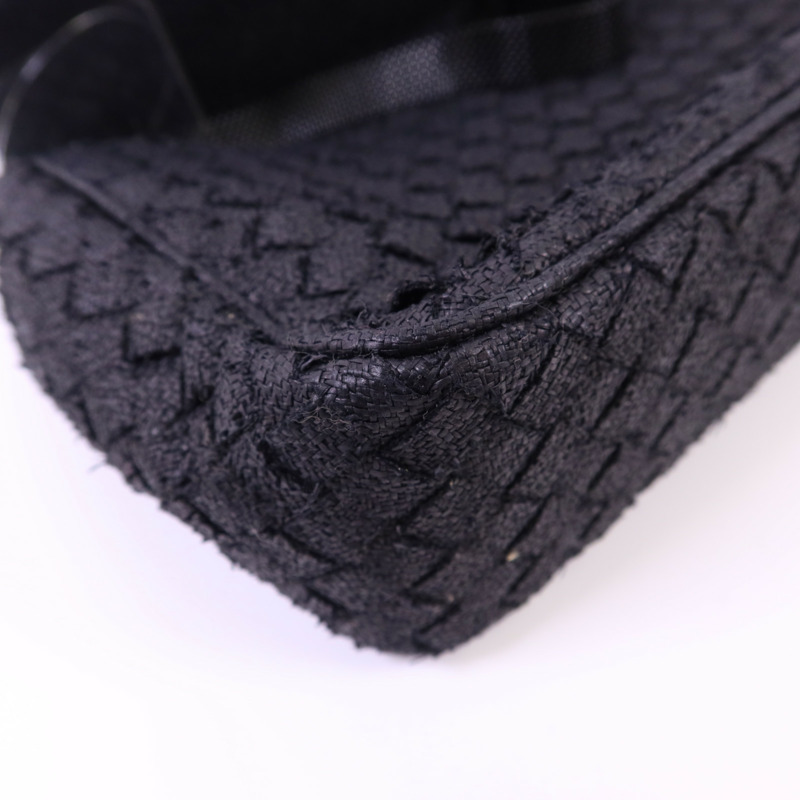 BOTTEGA VENETA 藤料Handbag黑扣手挽袋-11