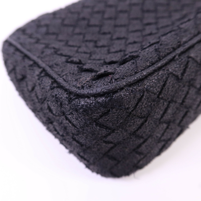 BOTTEGA VENETA 藤料Handbag黑扣手挽袋-13