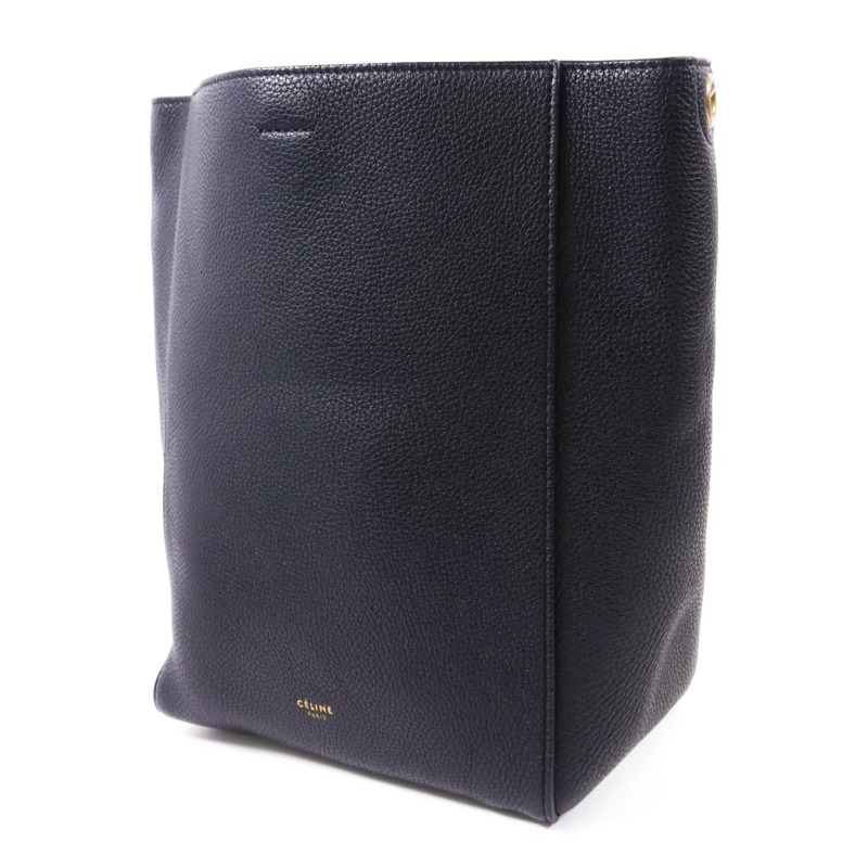 CELINE 牛皮皮革Sangle Bucket Small金扣肩背袋-2