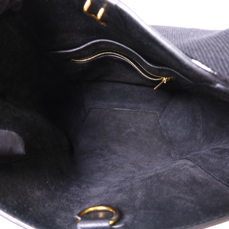 CELINE 牛皮皮革Sangle Bucket Small金扣肩背袋-5