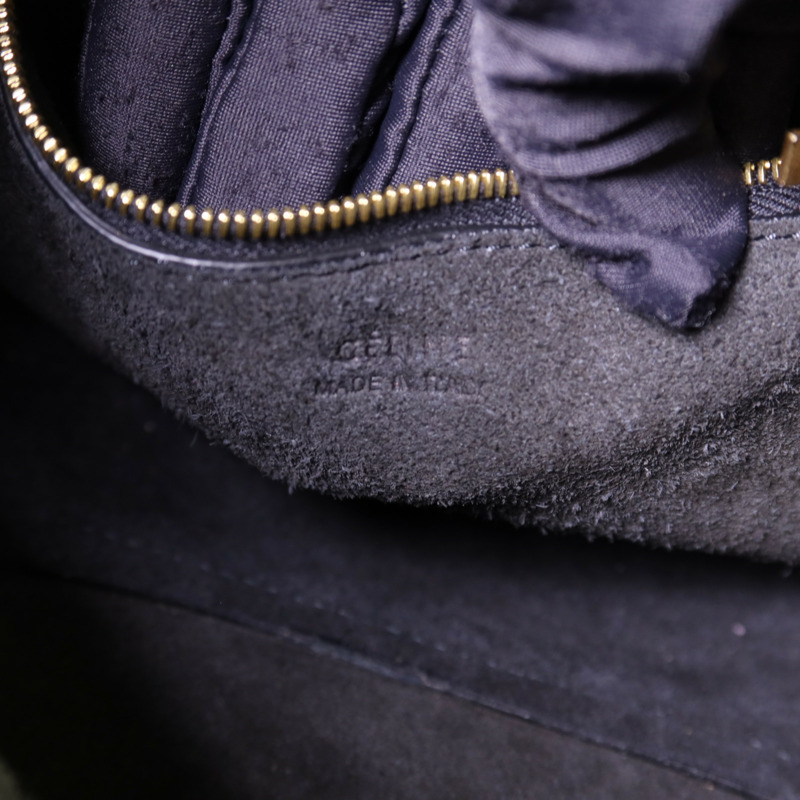 CELINE 牛皮皮革Sangle Bucket Small金扣肩背袋-7