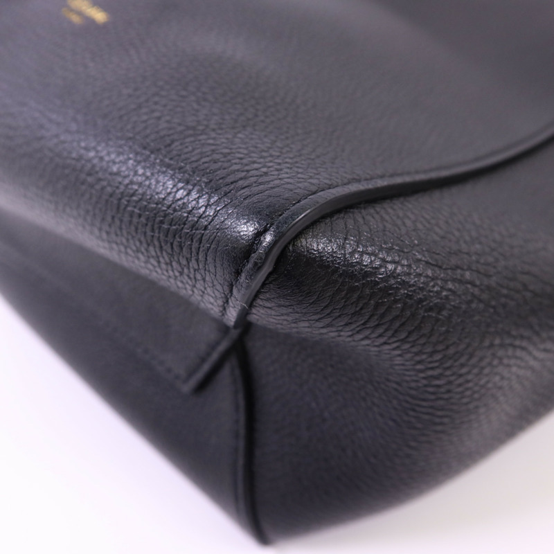 CELINE 牛皮皮革Sangle Bucket Small金扣肩背袋-10