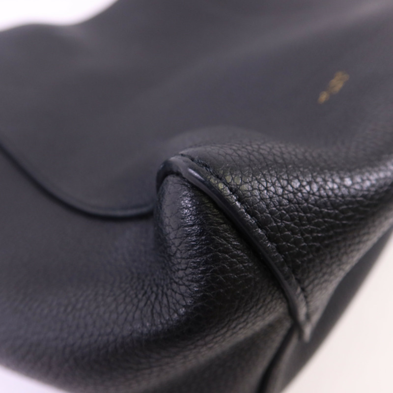 CELINE 牛皮皮革Sangle Bucket Small金扣肩背袋-11