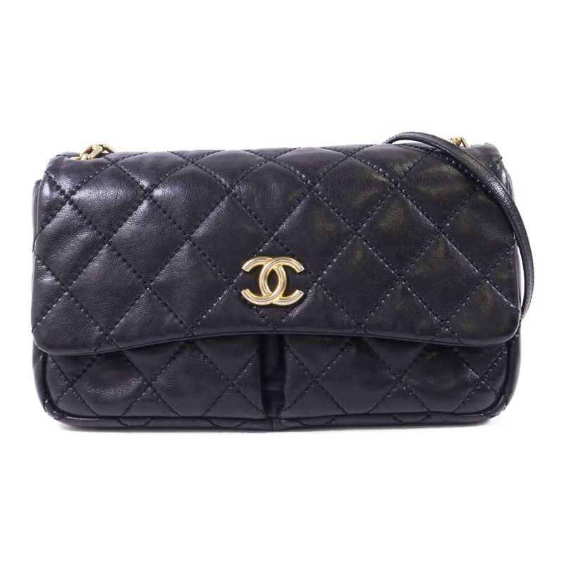 CHANEL 牛皮皮革Shoulder Bag金扣肩背袋-0
