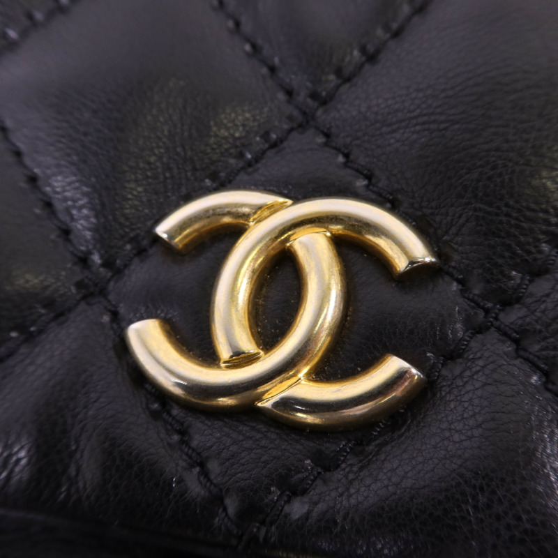CHANEL 牛皮皮革Shoulder Bag金扣肩背袋-13