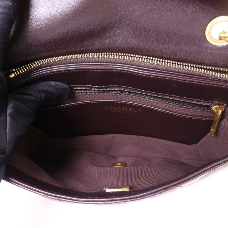 CHANEL 牛皮皮革Chain Shoulder Bag金扣鏈帶肩背袋-5