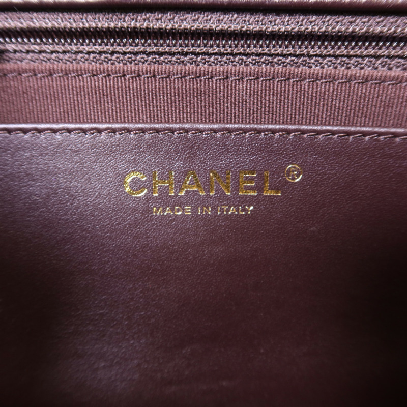 CHANEL 牛皮皮革Chain Shoulder Bag金扣鏈帶肩背袋-7